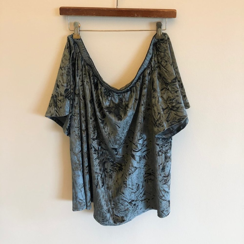 Velvet off the shoulder top
